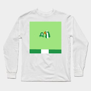 Sporty Nigerian Design on White Background Long Sleeve T-Shirt